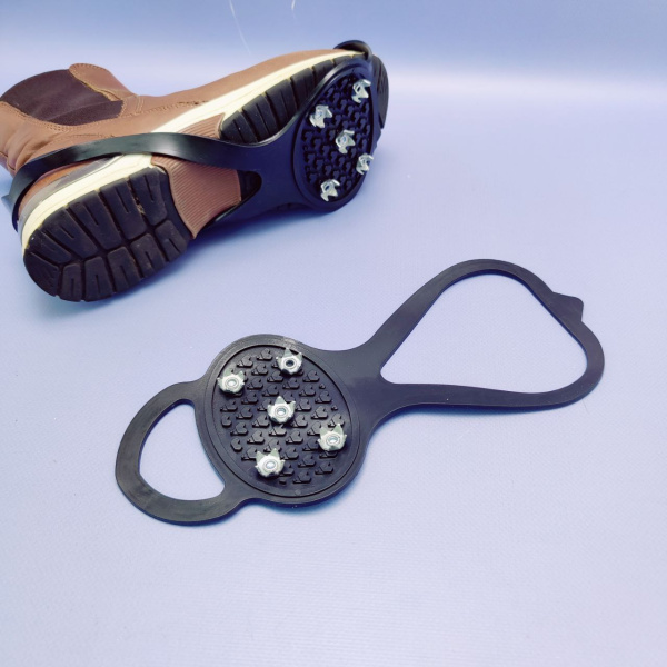 Ледоходы - ледоступы / насадка на обувь противоскользящая "Комфорт на льду", качество "Премиум", 10 металлических шипов (38-50 размер)